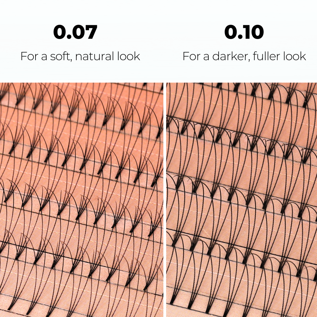 3D Premade Volume Fans Ultra Dark Short Stem