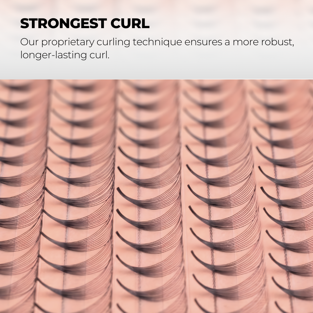 3D Premade Volume Fans Ultra Dark Long Stem