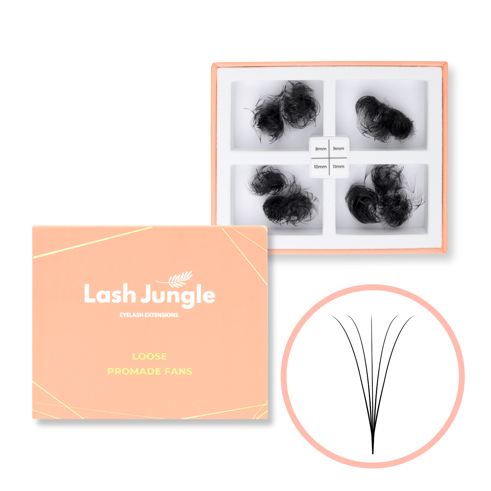 5D Loose Promade Fans - 1000 Premade Volume Lashes Loose fans