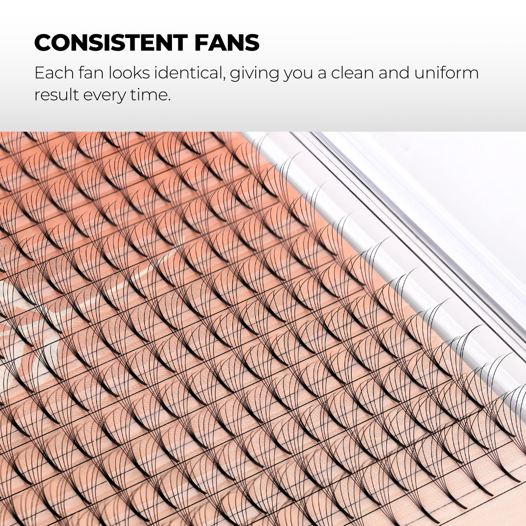 5D Premade Volume Fans Ultra Dark Long Stem