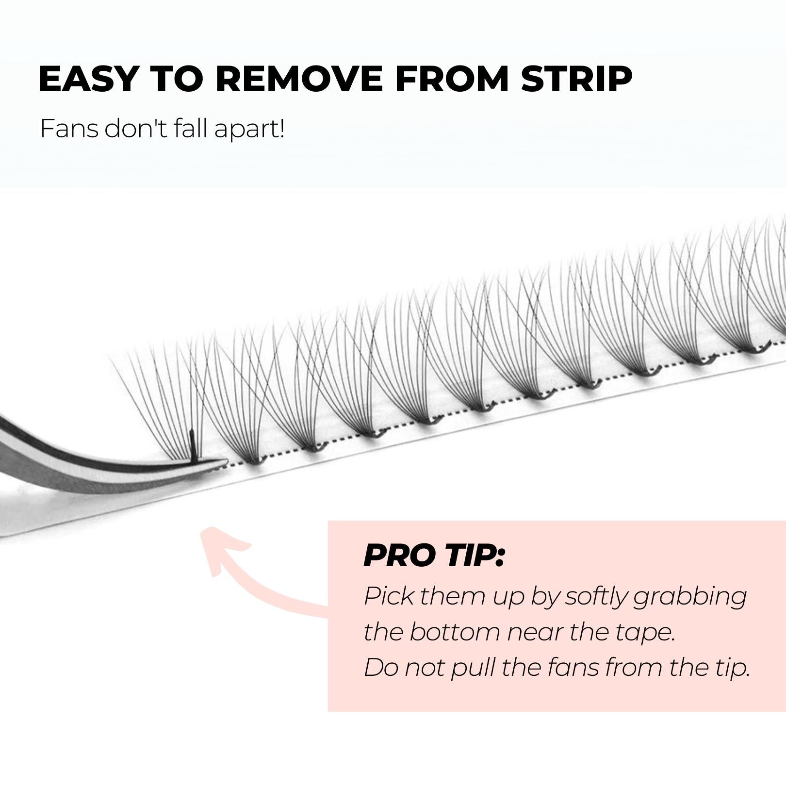 14D Promade Fans XXL Eco 400 - Premade Volume Fans Premade Lashes