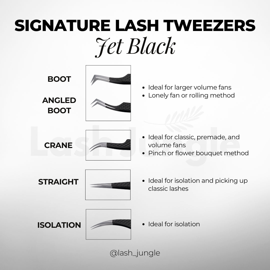 Signature Jet Black Lash Tweezers Bundle