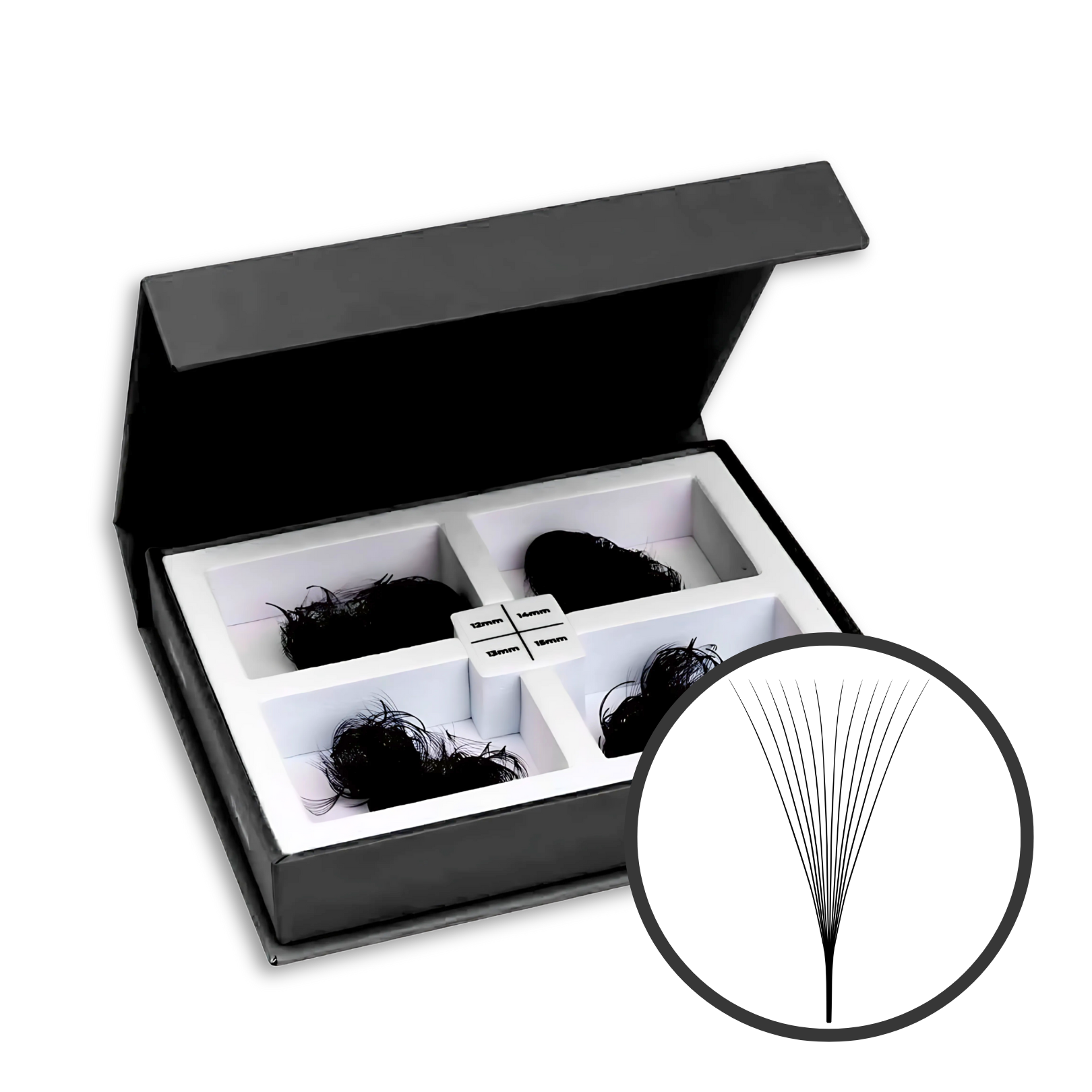 12D Narrow Loose Promade Fans (1000 Fans) - NOIR Collection