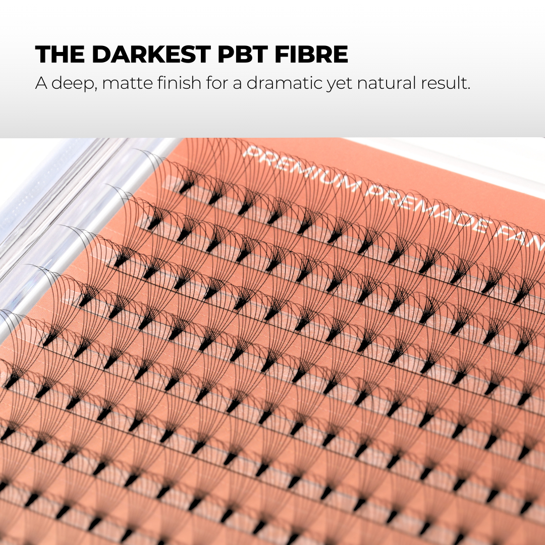 3D Premade Volume Fans Ultra Dark Short Stem