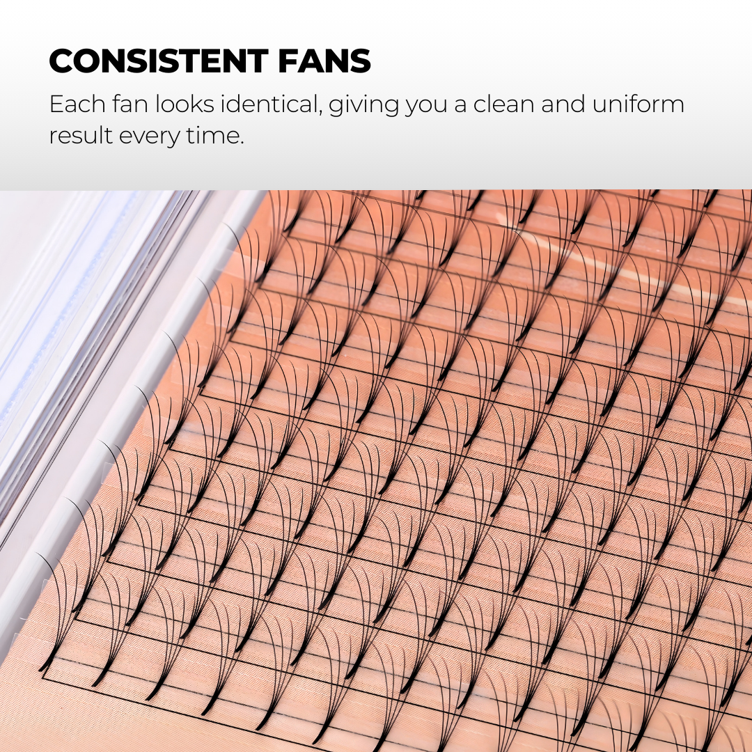 4D Premade Volume Fans Ultra Dark Long Stem