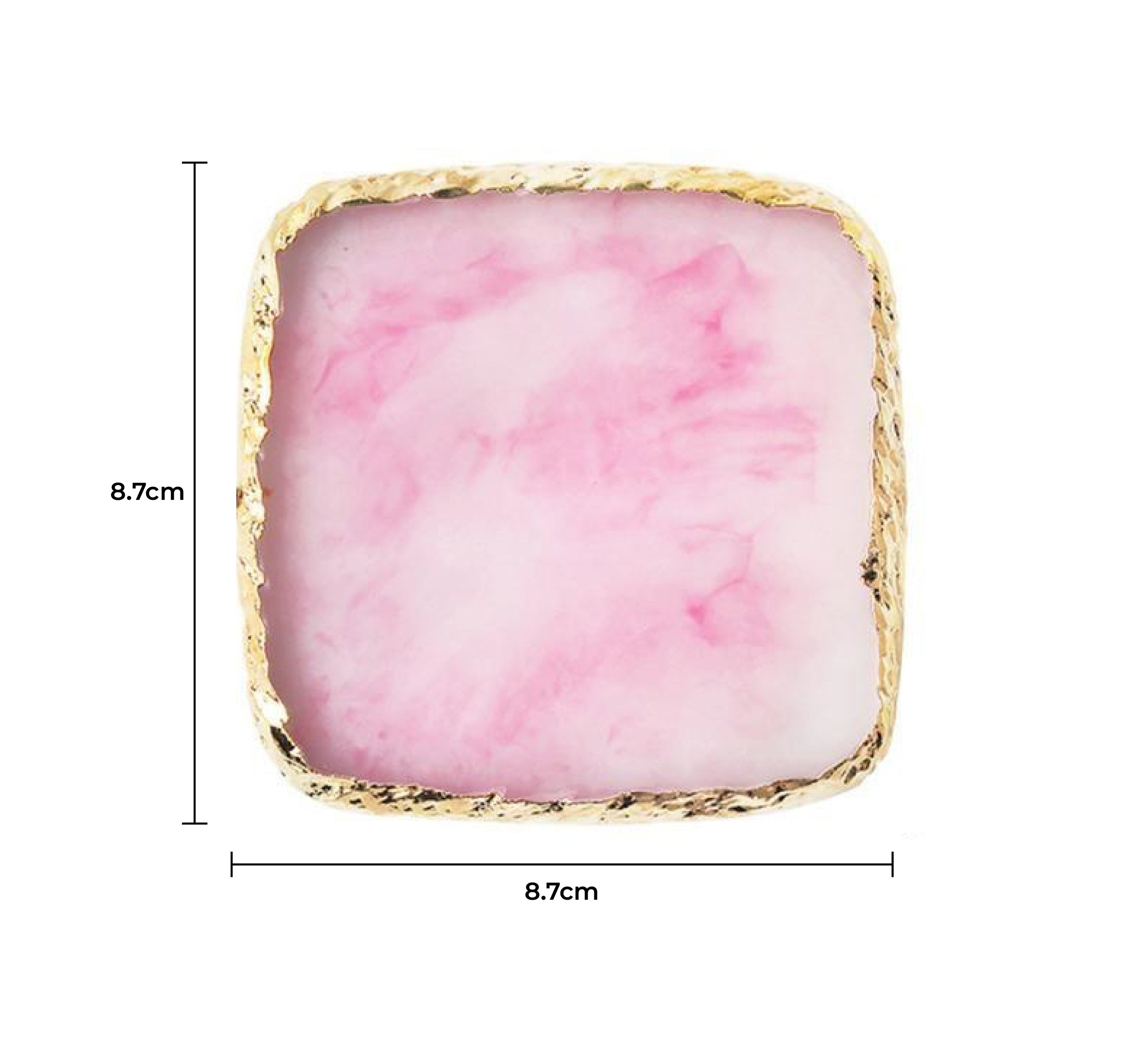 Gemstone Lash &amp; Glue Holder Adhesive Palette - Pink Square