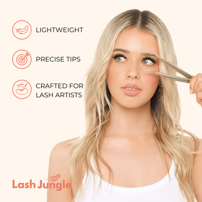    Lash Jungle Premium Gold Tweezers Isolation