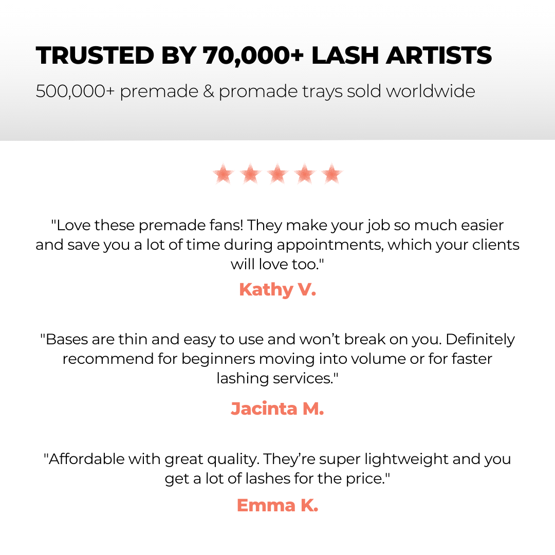 20D Loose Promade Fans - 500 Premade Volume Lashes