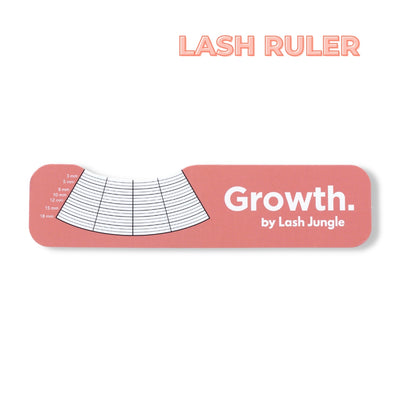 Lash ruler for eyelash serum