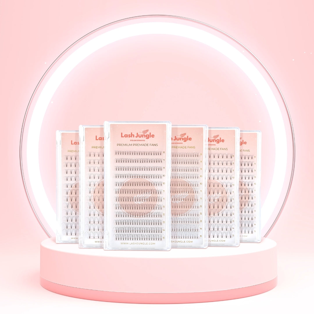 Premade Fans Sampler — 6x Mixed Trays – Lash Jungle