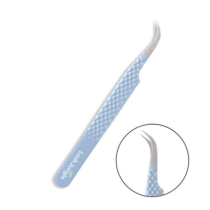 Sky Blue Fibre Tip Lash Tweezers Crane