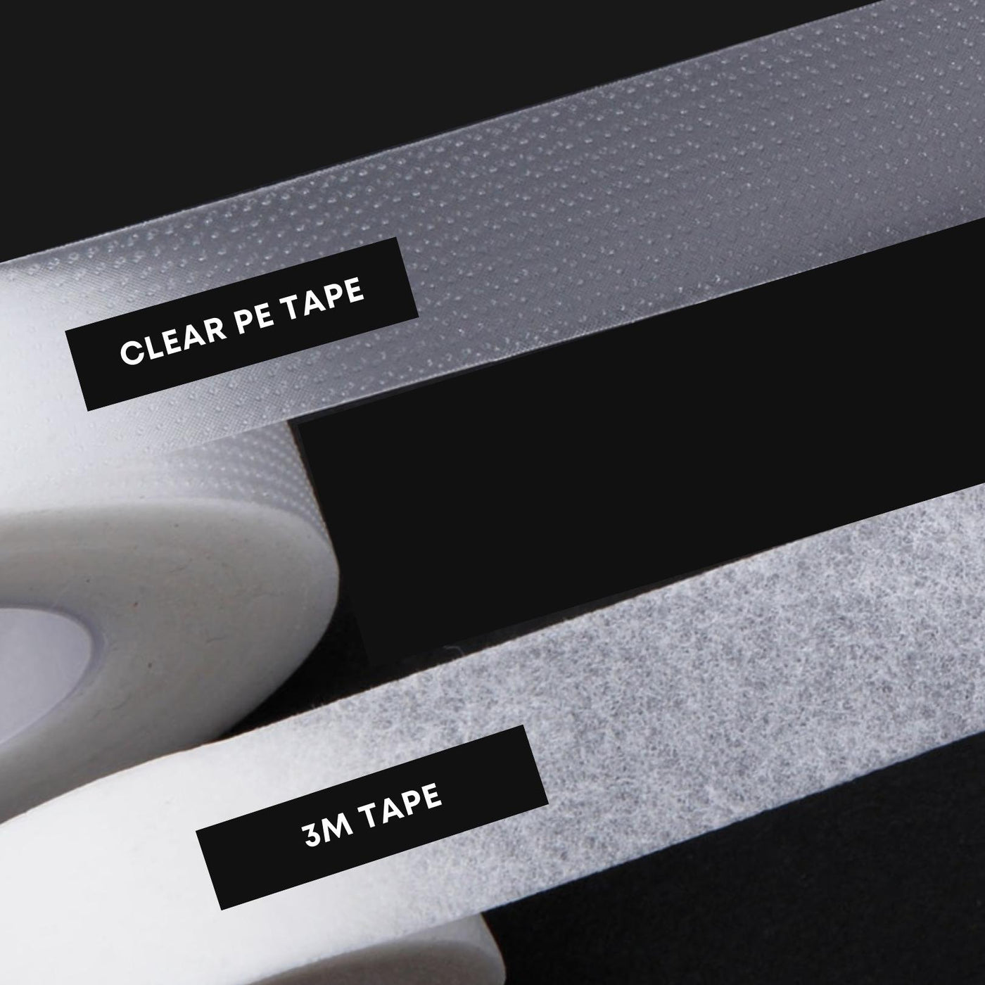 Clear PE Lash Tape for Eyelash Extension Comparison