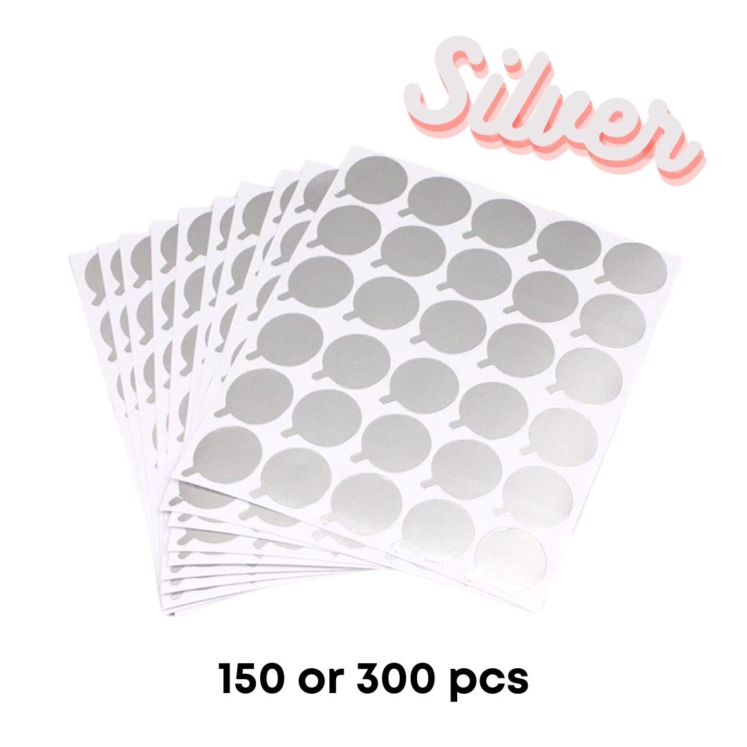 Disposable Silver Aluminium Glue Plate Stickers