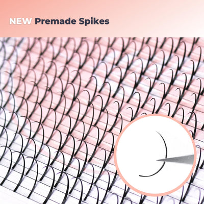 Premade spikes for wispy volume sets